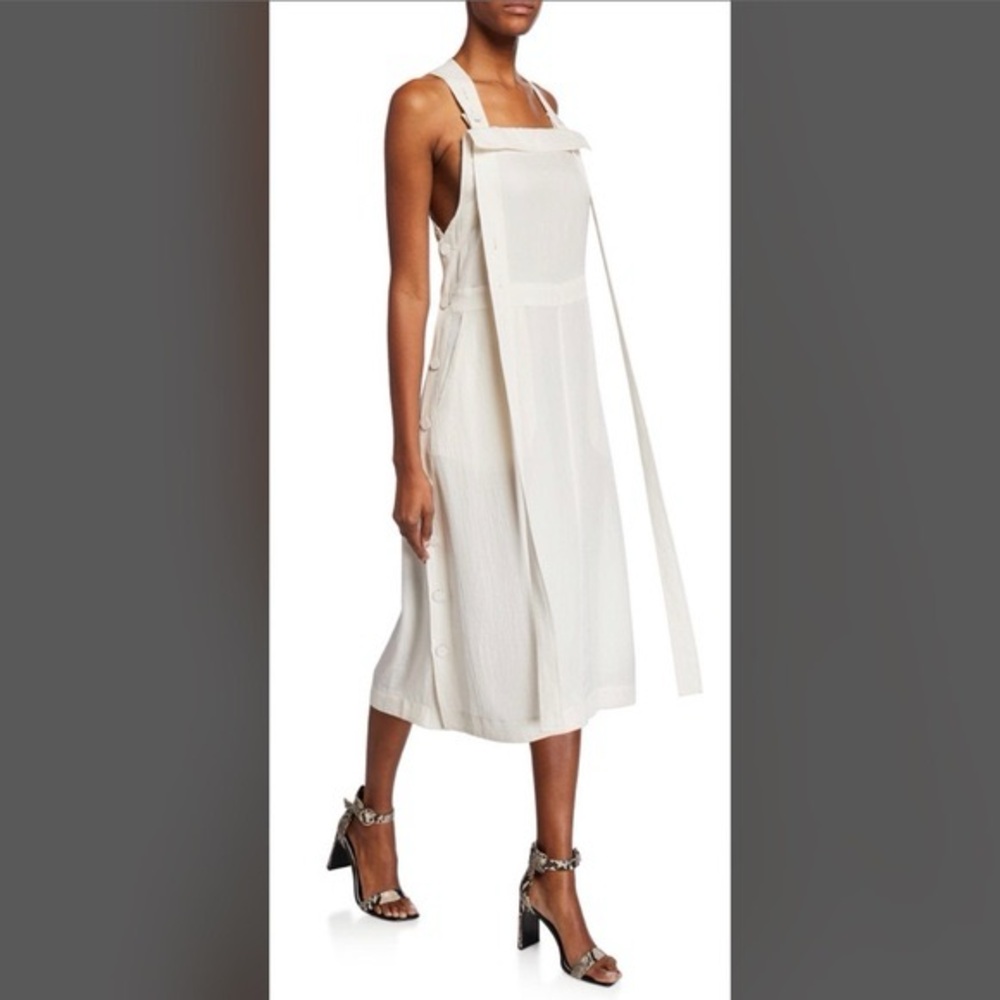 rag & bone Cream Strappy Midi Apron Dress